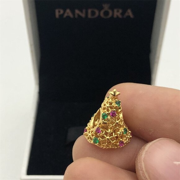 ✨🔥Pandora Glitter Christmas Tree Charm - Picture 2 of 9